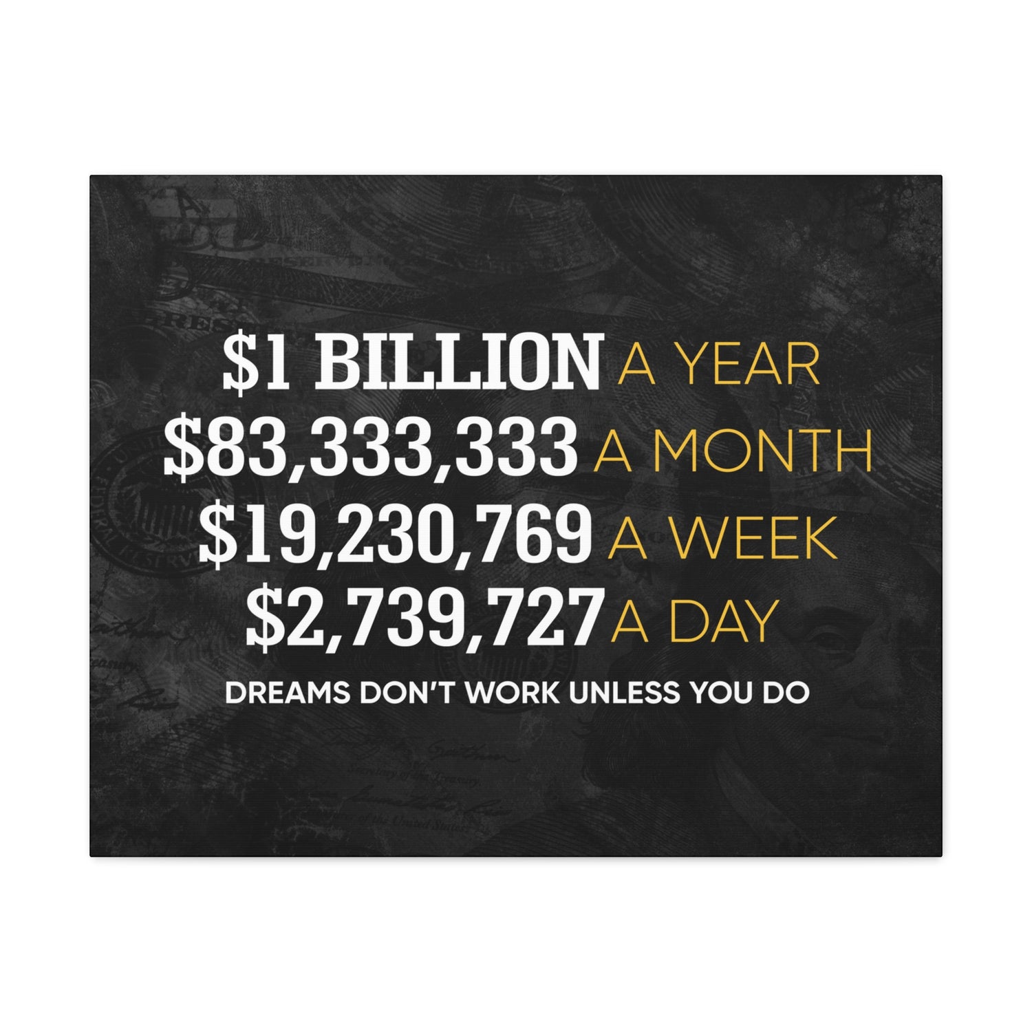 One Billion Dollars A Year