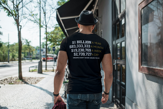 World King One Billion A Year Back Print Jersey Short Sleeve T-Shirt
